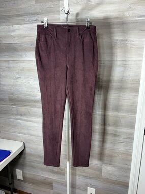 Sam Edelman Plum Suede-Look Skinny Pants 1876
